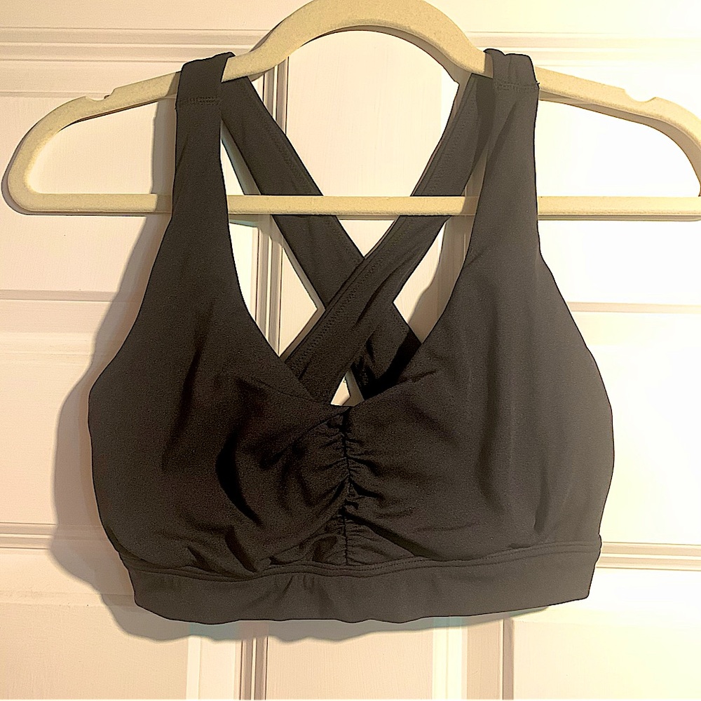 Aerie Black Cross-Back Sports Bra